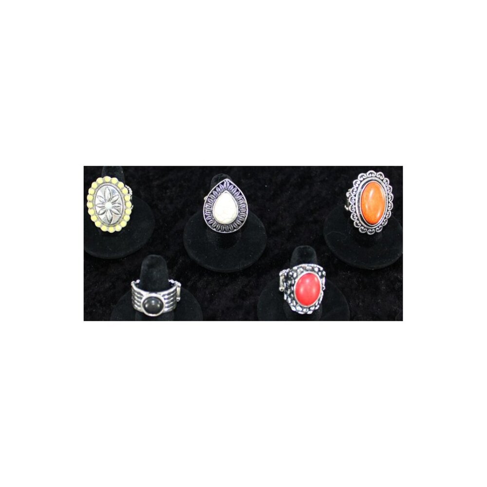 Paparazzi Women’s Statement Rings – Stretch Band – Lot of 5 – New
